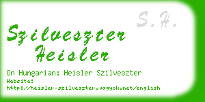 szilveszter heisler business card